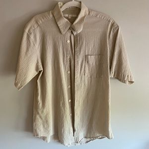 Vintage tan button down top